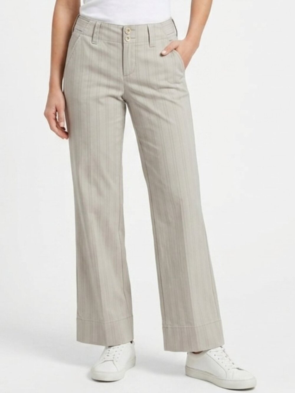 Banana Republic Martin Fit Pinstripe Stretch Cotton Pant- Sz. 0